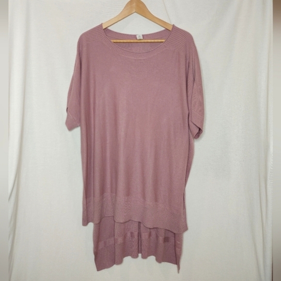 Lululemon Be At Ease Poncho Soft Rose Pink One Size Cashmere Blend Knit - Picture 2 of 7